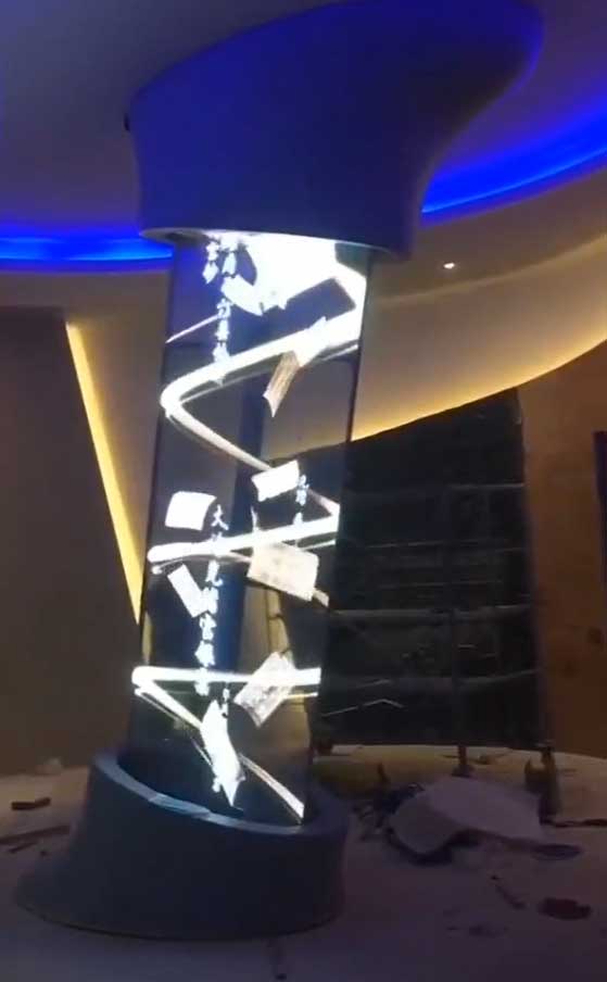 led格柵透明屏案例